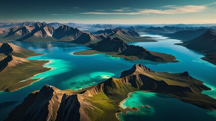 mountain lake in the morning