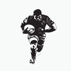 vector illustration of a man with a ball
