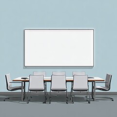 Meeting room with whiteboard and chairs