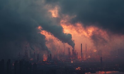 Obraz premium Industrial smog