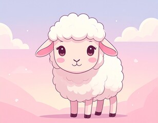 Naklejka premium 羊 イラスト