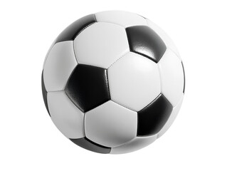  Classic Soccer Ball Top-Down Angle with Reflective Surface Finish, Isolated on Transparent Background.png