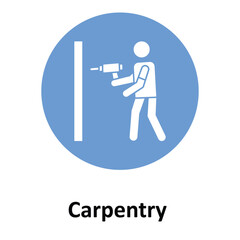 Carpentry Vector Icon which can easily modify or edit