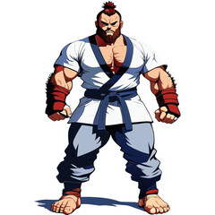 un fiero combattente cintura nera