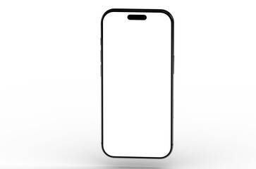 High-quality image of a modern smartphone with a blank screen, perfect for app presentations or website mockups.