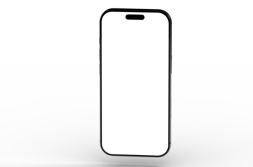 High-quality image of a modern smartphone with a blank screen, perfect for app presentations or website mockups. Download now!