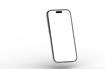 High-quality image of a modern smartphone with a blank screen, perfect for app presentations or website mockups.