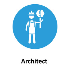 Architect Vector Icon which can easily modify or edit