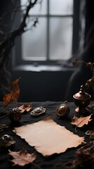 Dark and Mysterious Still Life with Antique Objects