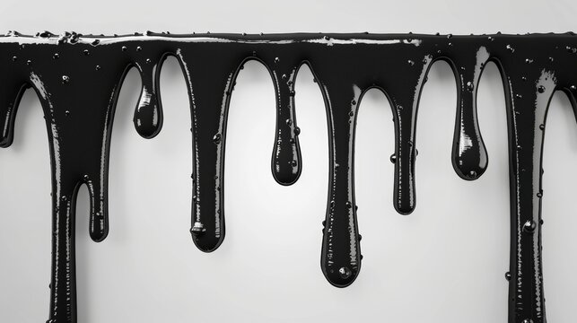 Flowing black ink against a subdued gray background creating an artistic contrast