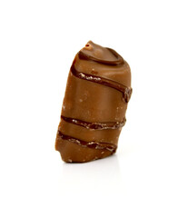 praline, bonbon sweet food on white background , close up