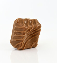 praline, bonbon sweet food on white background , close up