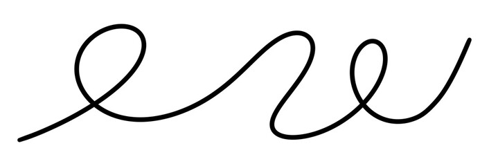 Triple Swirl Decorative Line Doodle PNG