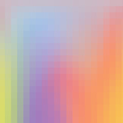 Vertical rainbow gradient with blocky pixel style and soft noise. Trendy digital background for web, posters, and modern graphics.