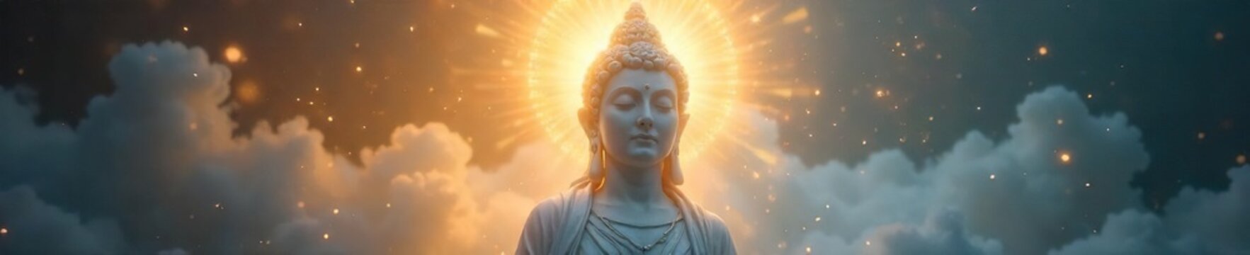 Serene goddess statue, radiating ethereal energy, bathed in soft light Perfect for concepts of peace, enlightenment, and divine feminine , self-discovery, higher self