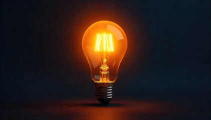 A glowing lightbulb, radiating bright light against a dark background, symbolizes innovation, ideas, and inspiration Perfect for concepts of creativity, solutions, and ingenuity , graphic, ray, ideas