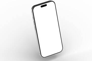 High-quality image of a modern smartphone with a blank screen, perfect for app presentations or website mockups.