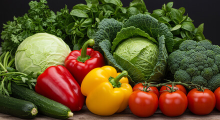 Fresh vibrant vegetables bursting with color and flavor, perfect for healthy eating and culinary inspiration.