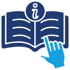 Instuctions Flat Blue Icon