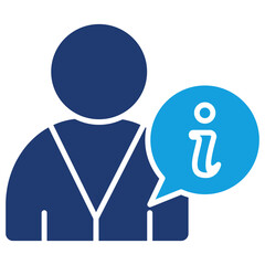 User Info Flat Blue Icon