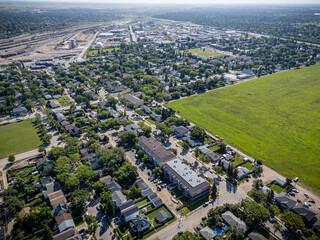 Aerial View of Sutherland Neighborhood in Saskatoon, Saskatchewan