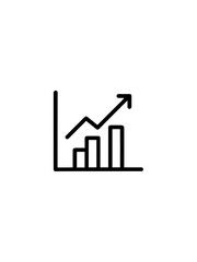Real estate business growth icon with chart and house symbol.png.