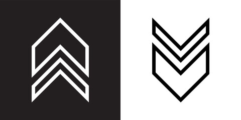 Up Down arrow icon vector. Scroll up down icon sign symbol in trendy flat style. Move up down vector icon illustration isolated on black and black background