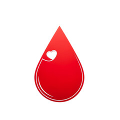 Fototapeta premium Blood drop isolated on transparent background