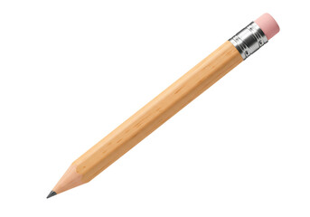Isolated pencil with eraser for writing, drawing, sketching in office, school, at home