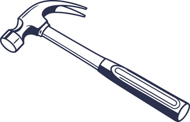 vector hammer tool in modern flat vector  white ba.eps