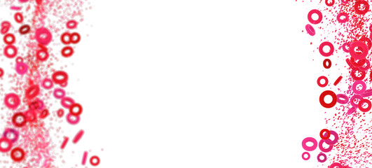 Abstract background with pink and red circles. Perfect for Valentine's Day, celebrations, or presentations.