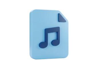 Isolated audio file with musical note, vector illustration for online music streaming service