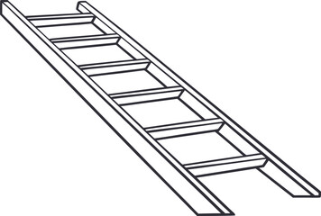 vector ladder in clean geometric vector  white bac.eps
