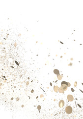 Mesmeric Moments: Mesmeric 3D Illustration Depicting Mesmerizing gold Confetti PNG