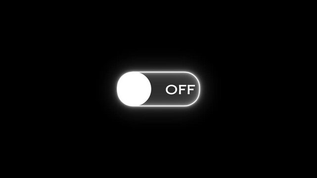 Switch on and switch off button. Power digital button. Turning on-off animation. power off / on button animation technology concept animation.