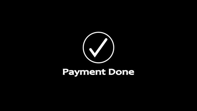 payment successfully send check mark icon for concept of payment send with alpha channel. Check mark verified selection, Check mark successfully.