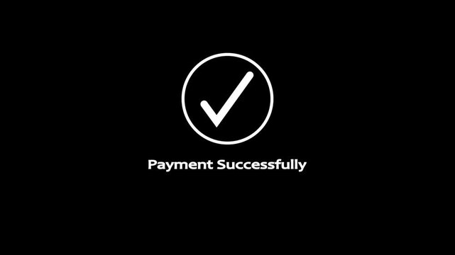 payment successfully send check mark icon for concept of payment send with alpha channel. Check mark verified selection, Check mark successfully.