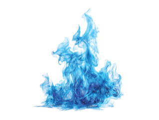 Blue fire isolated on transparent White background png