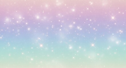 Dreamy Pastel Gradient Background with Sparkling Stars and Ethereal Glow - Magical Iridescent Texture for Whimsical Designs and Celebratory Events