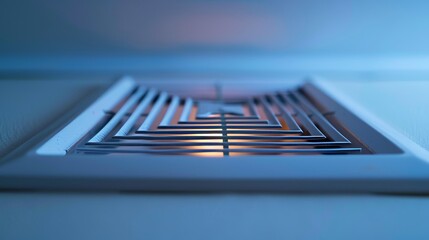 Square air filter on white background for clean air solutions and indoor air quality