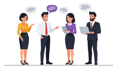 Obraz premium Business Team Meeting Diverse Colleagues Collaborating on Project