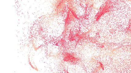 Beautiful abstract background with pink and peach particles. Perfect for website banners, presentations, and more.