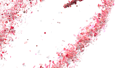 Abstract pink confetti with percentage symbols. Perfect for sale banners, promotions, and marketing materials.