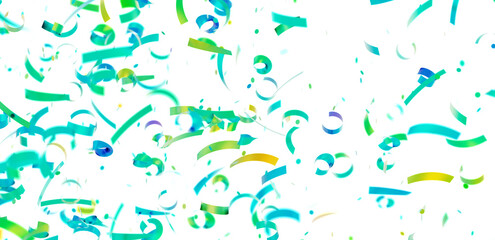 Bright, vibrant confetti falling, perfect for celebrations, parties, and festive designs.  High-resolution image.