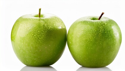 high quality fresh granny smith apple isolated on white background