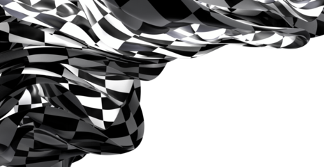 High-resolution image of a waving checkered flag, perfect for racing, sports, and competition themes.  Download now!