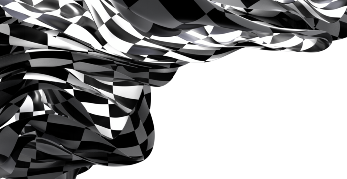 High-resolution image of a waving checkered flag, perfect for racing, sports, and competition themes.  Download now!