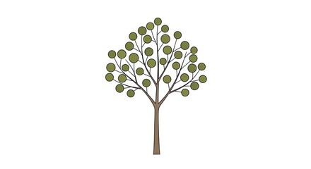 A simple vector of a small tree, capturing its essence through minimalist illustration. It offers a sense of growth, life, and connection to nature, conveyed in a clean and uncluttered aesthetic.