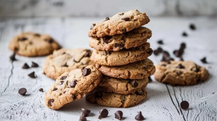 Deliciously layered chocolate chip cookies for the ultimate sweet treat experience