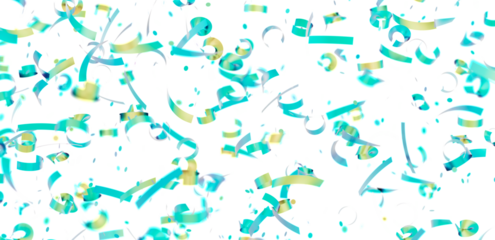 Colorful confetti falling on white background. Perfect for celebration, party, and festive designs.